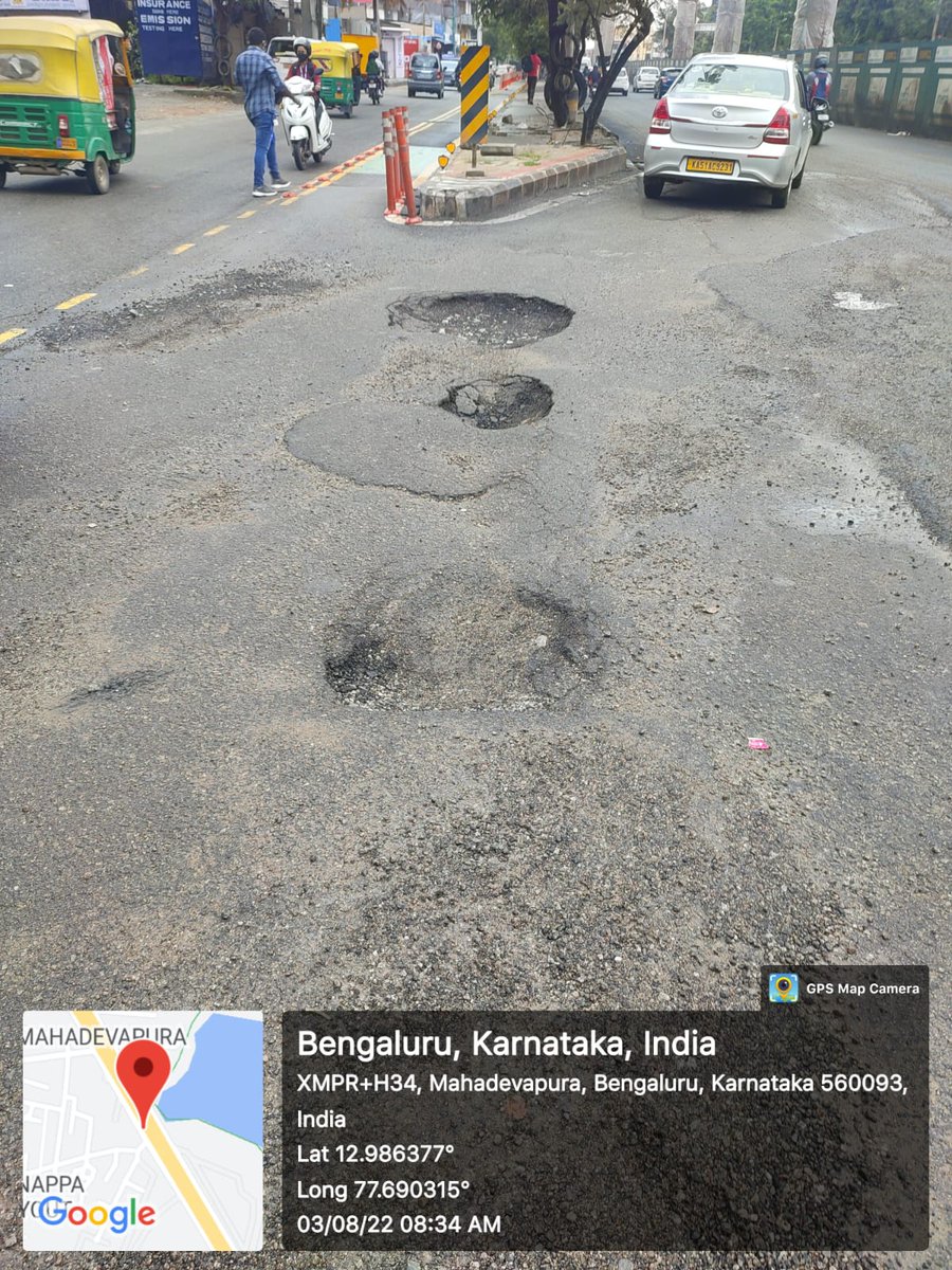 0RRCA's tweet photo. Potholes in ORR https://t.co/PkXi16YY4C