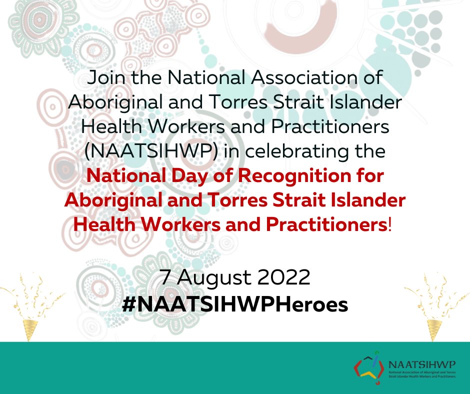 National Day of Recognition for Aboriginal and Torres Strait Islander Health Workers and Practitioners #naatsihwpheroes2022
naatsihwp.org.au/national-day-r…
