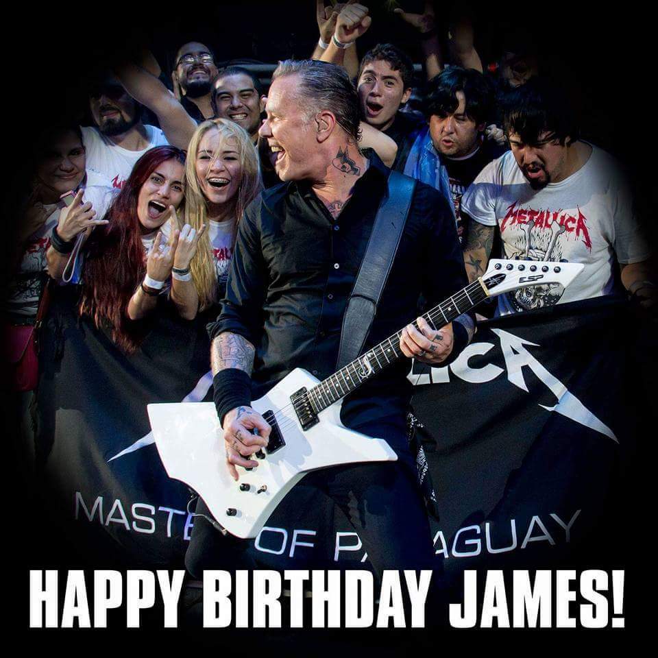 Happy 59th Birthday, James Hetfield.   