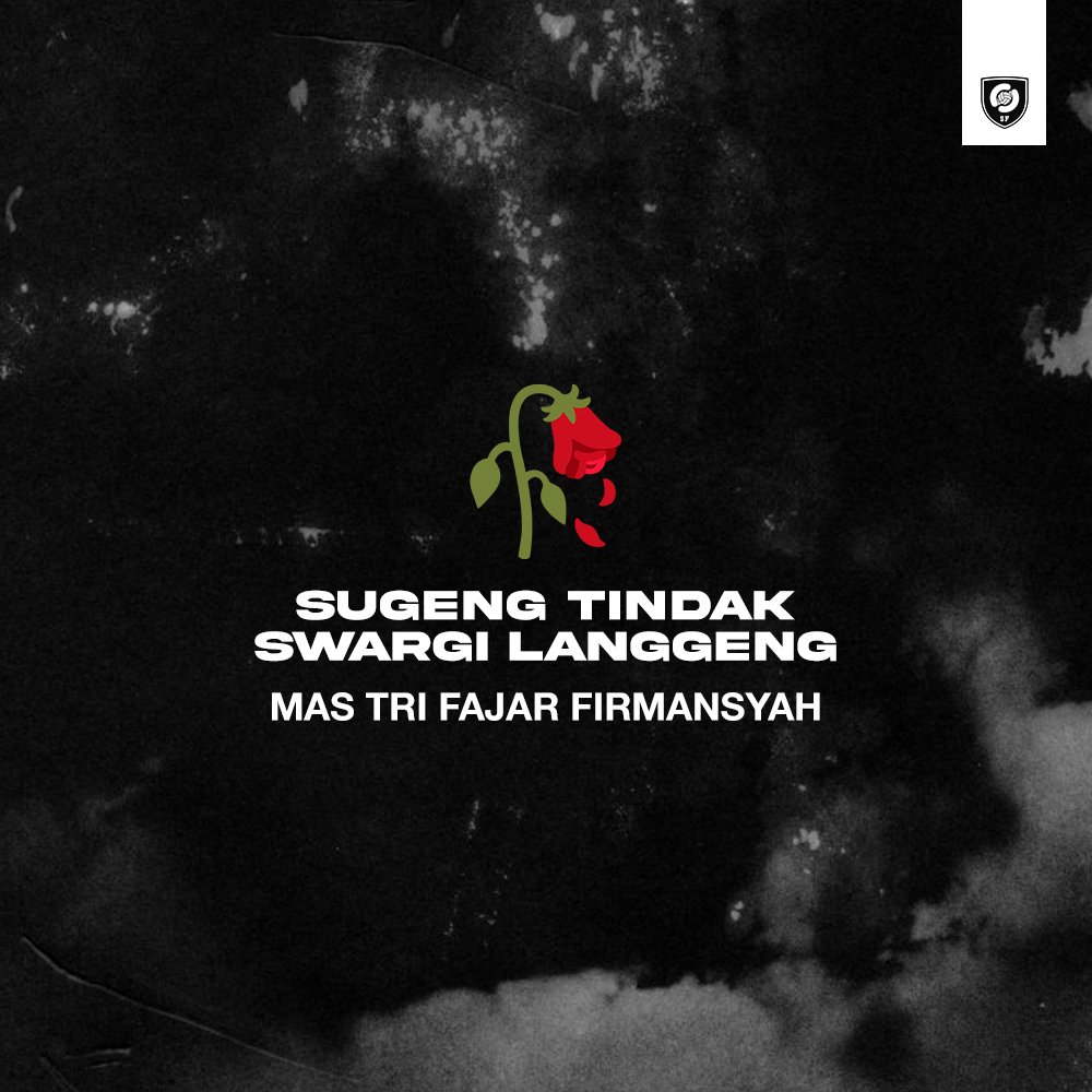 Duka cita sedalam-dalamnya, atas berpulangnya saudara kita, Tri Fajar Firmansyah. Semoga keluarga yang ditinggalkan diberi ketabahan. 

Sugeng tindak swargi langgeng, Mas.