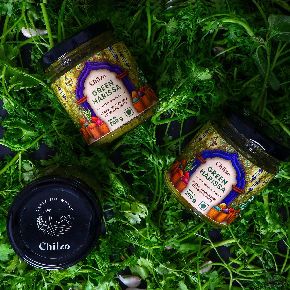 ChilzoFoods's tweet photo. With the luscious taste of herbs and the freshness of coriander, Green Harissa knows how to stand out with its aromatic taste and spicy tempting flavours that make you crave more and more for Green.
#authenticflavors #spicy #chilzo #Moroccoflavors #yummy https://t.co/Bb3Ua5wnvy