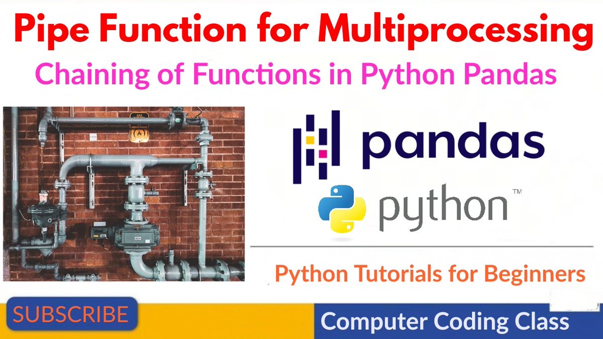 coding_computer's tweet image. youtu.be/LCGLfjOp-I8
Pipe Function in Python Pandas | Python Tutorials for Beginners.
#computercodingclass #Coding #codinglife #codingisfun #pythonprogramming #python #Python3 #pandas #programming #programmingmemes #computerapplication #computers