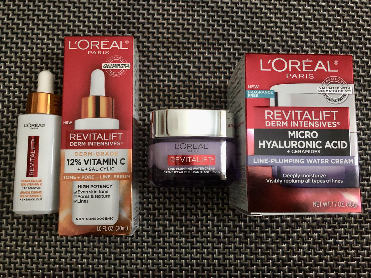 YourTrueReality's tweet photo. Just received this @BzzAgent #bzzkit with two new products from @LOrealUSA to try #complimentary I can’t wait to give these a try! #selfcare #skincare #lorealpro #lorealrevitalift #vitaminc #hyaluronicacid #moisturizing #ceramide #gotitfree https://t.co/WqJZ6Uh3oL