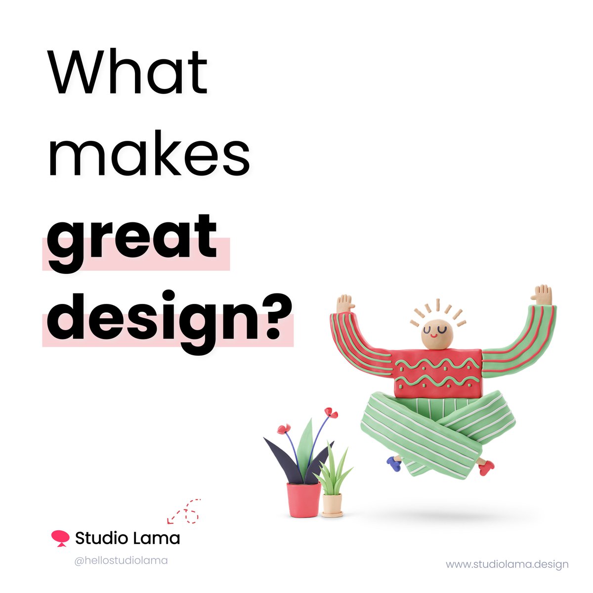 Hellostudiolama's tweet photo. Is it because it has vibrant colors in it or has sassy illustrations?
Clearly, the answer is NO!
A great design solves your problem and helps you accomplish your intended action. And that’s it.
Link your favorite designs below!
#studiolama #designstudio #greatdesigns https://t.co/Yf9Mqb86T8