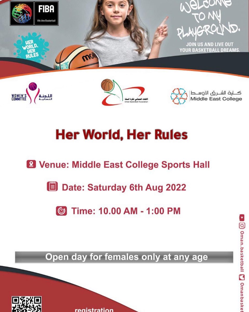 شاركونا في فعالية “عالمها قواعدها”🏀

#Her_world_her_rules
#herworldherrules