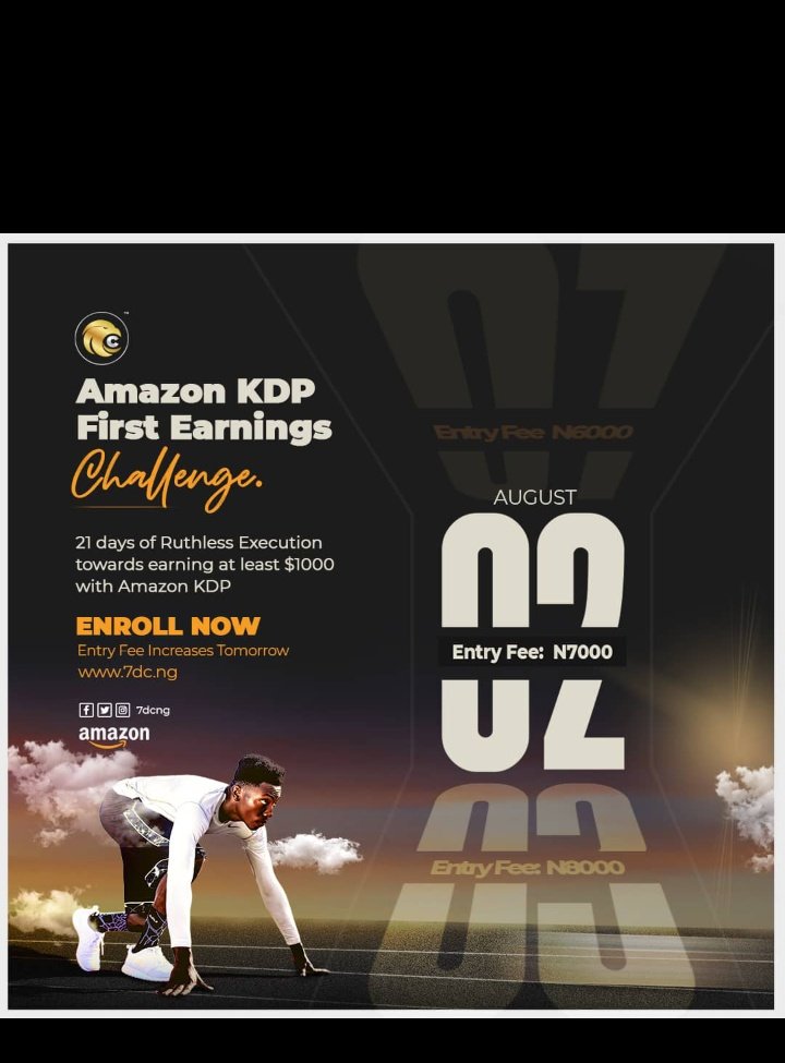 Jueuno2's tweet photo. $1 = ₦710

What if you could earn $500 - $1000 publishing low-content books on Amazon? 

That's exactly what you'd be learning in the 21 days Amazon KDP challenge. 

Click the link in my bio for for more information https://t.co/Bl9Yl2fjNP