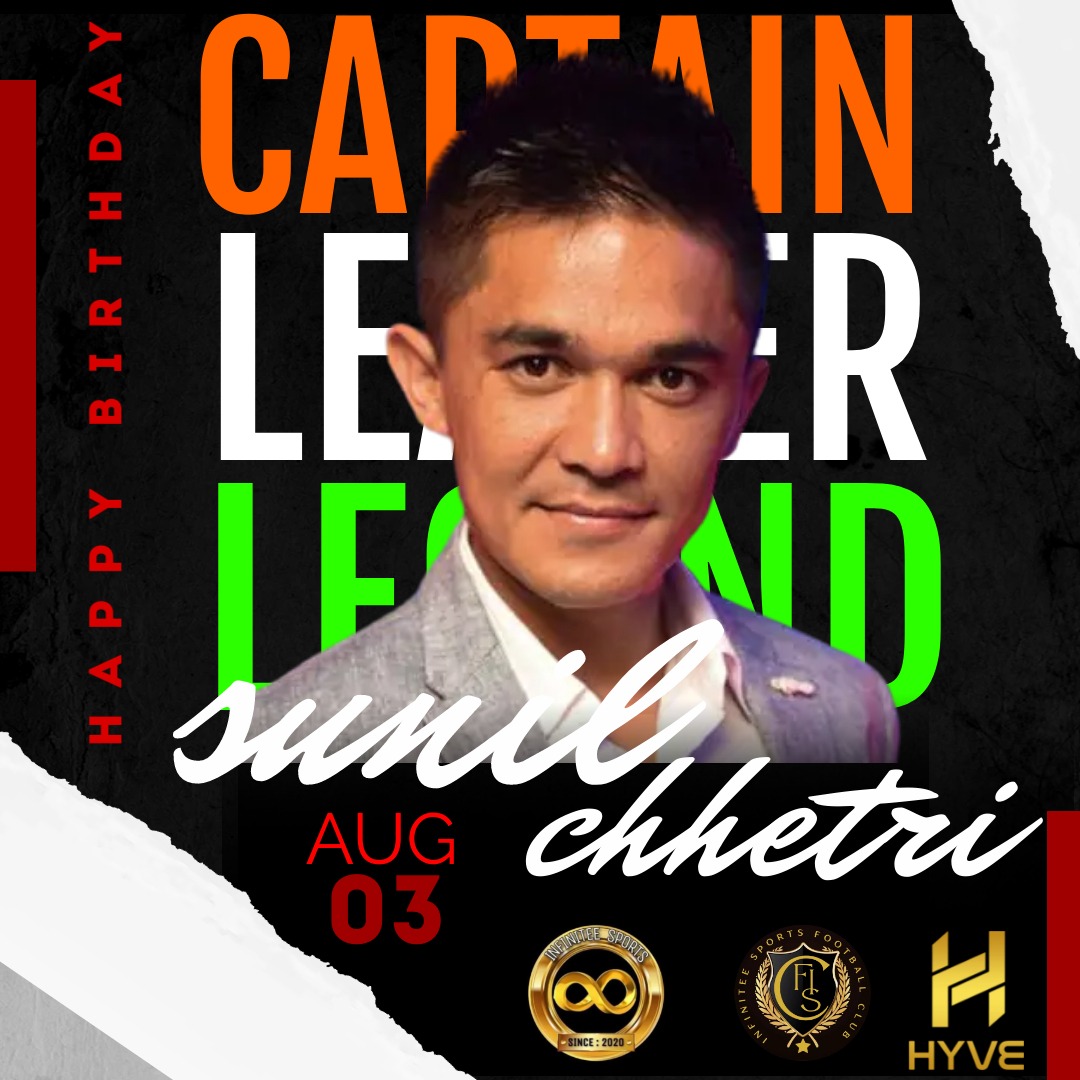 SportsInfinitee's tweet photo. 𝗛𝗮𝗽𝗽𝘆 𝗯𝗶𝗿𝘁𝗵𝗱𝗮𝘆 𝗢𝘂𝗿 𝗖𝗮𝗽𝘁𝗮𝗶𝗻 Sunil Chhetri  😌💘🦋

𝗛𝗲 𝗶𝘀 𝗽𝗿𝗶𝗱𝗲 𝗼𝗳 𝗼𝘂𝗿 𝗻𝗮𝘁𝗶𝗼𝗻 𝗮𝗻𝗱 𝗔 𝗚𝗿𝗲𝗮𝘁 𝗟𝗲𝗮𝗱𝗲𝗿 ❤️

𝗦𝘁𝗮𝘆 𝘄𝗲𝗹𝗹 𝗮𝗻𝗱 𝗦𝘁𝗮𝘆 𝗵𝗲𝗮𝗹𝘁𝗵𝘆 𝗟𝗲𝗴𝗲𝗻𝗱 💙⚡

#sunilchhetri #happybirthday #legend #infiniteesports https://t.co/cXUMeURQLW