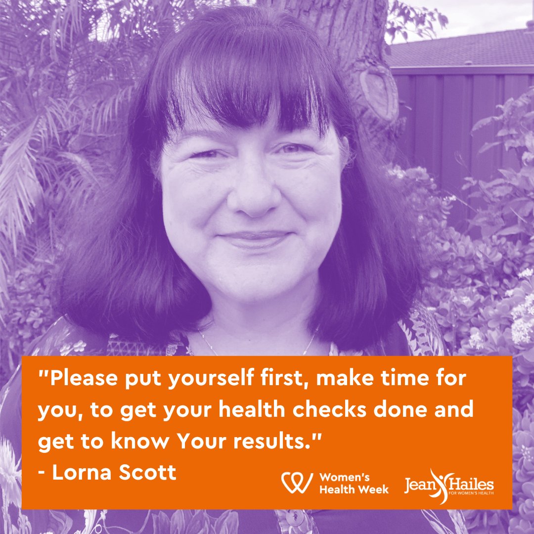 Jean Hailes (@jeanhailes) on Twitter photo We’re delighted to welcome Lorna Scott as a #WomensHealthWeek champion. Lorna is a Women’s Health Nurse and member of the <a href="/anmf_federal/">ANMF - Australian Nursing Midwifery Federation</a>. Read Lorna’s full message here: womenshealthweek.com.au/champions/lorn… We’re delighted to welcome Lorna Scott as a #WomensHealthWeek champion. Lorna is a Women’s Health Nurse and member of the <a href="/anmf_federal/">ANMF - Australian Nursing Midwifery Federation</a>. Read Lorna’s full message here: womenshealthweek.com.au/champions/lorn…