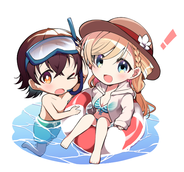 「ぷかぷか海水浴」|あららぎ💌夏コミ日曜/西め38ab✨一式さん5巻発売中🌟のイラスト
