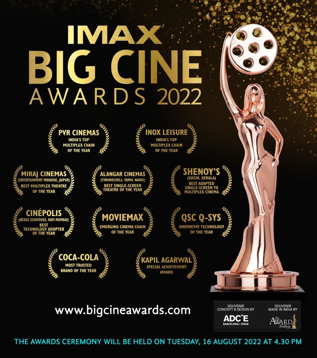 One of our prestige client "ALANGAR CINEMAS (TIRUNELVELI, TAMILNADU)” winning award towards “BEST SINGLE-SCREEN THEATRE OF YEAR 2022” Which equipped with Christie RGB Laser Projector/Christie Vive Speakers/ Dolby IMS3000