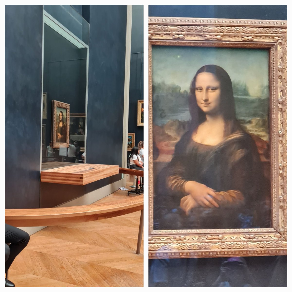 JukkaHammar's tweet photo. Tänään tämäkin taideteos tuli livenä nähtyä. #leonardodavinci #monalisa #louvre https://t.co/F2Pb4EeqNR