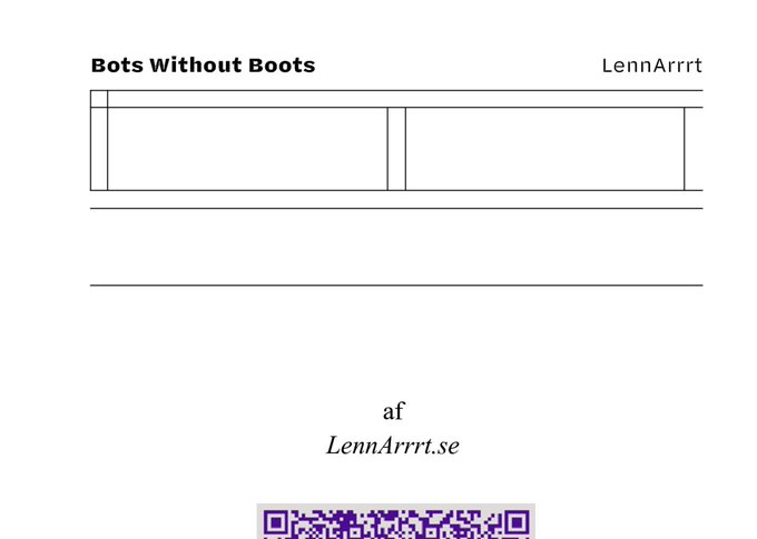InkUtv's tweet photo. ※ Bots without Boots ※
a #NanoBook just published on the West Side of the Atlantic in #FATHERFATHER Magazine Summer 2022
https://t.co/xbdnG8gEbb
a part of an #OnGoingPoem af #MrZ ✒
#VisualPoetry #VisPo
#ExperimentalPoetry
#typewriterpoetry
#Bot #Pattern https://t.co/pI1qZCR9Gj