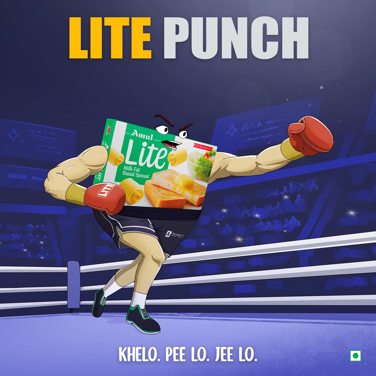 When life hits you in the gut, give it a solid punch back. Get back on your feet with Amul Lite Milk Fat Bread Spread.
#AmulIndia #AmulLite #CommonwealthGames