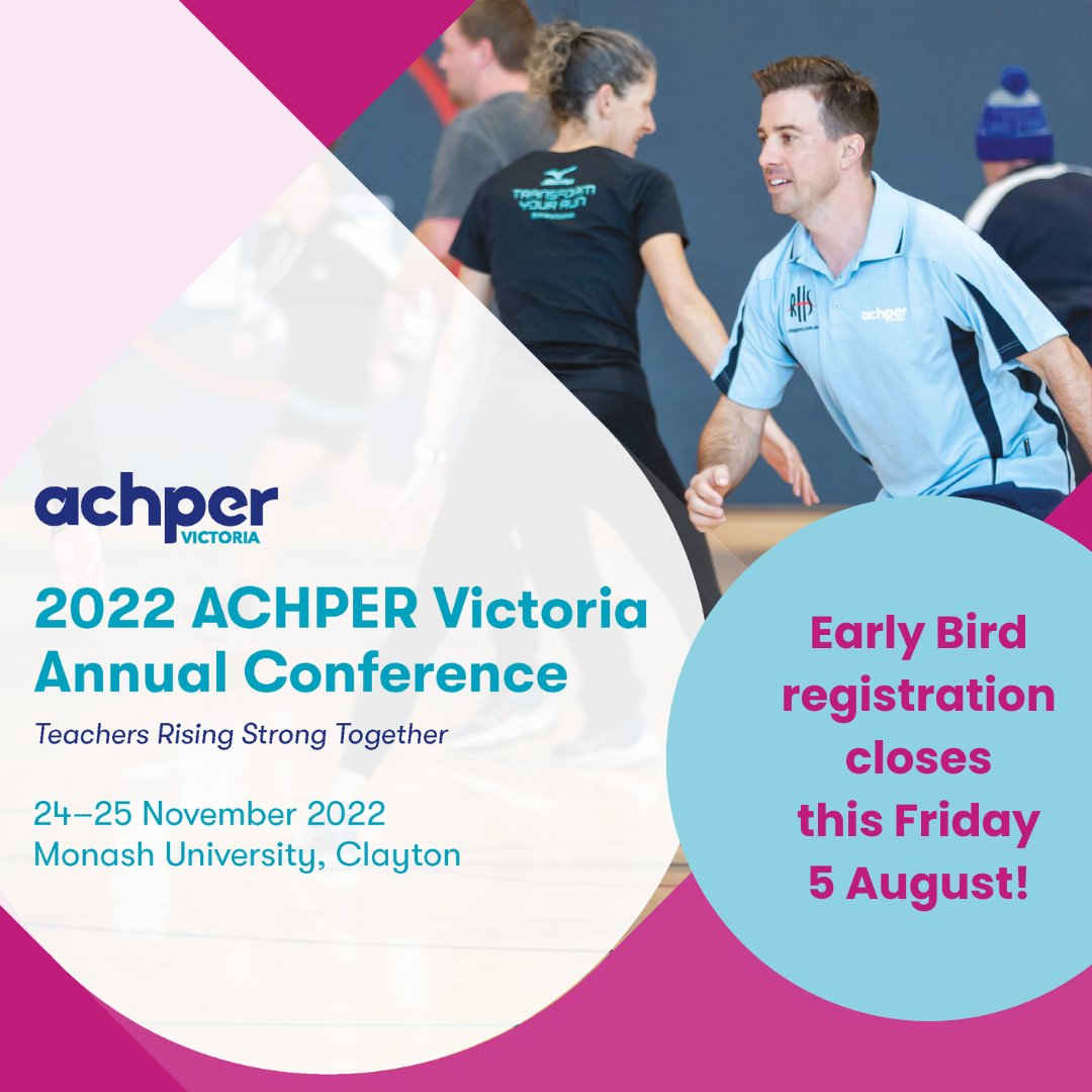 Can't wait for #ACHPERVIC22 it is going to be an amazing two days of PD. Make sure you get in before Friday if you want the early bird price!