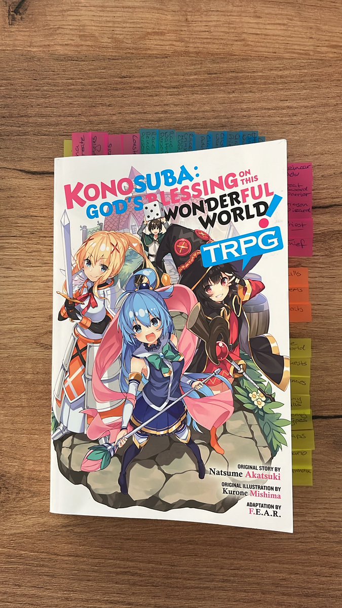 MadajGaming's tweet photo. Something slightly different today but managed to get my hands on the Konosuba TRPG book!

Had my eyes on this for a while so really glad to finally get ahold of it.

Filled with the brilliant humour and the colourful characters that Konosuba is known for, can’t wait to play! https://t.co/BSSmQQF1LE