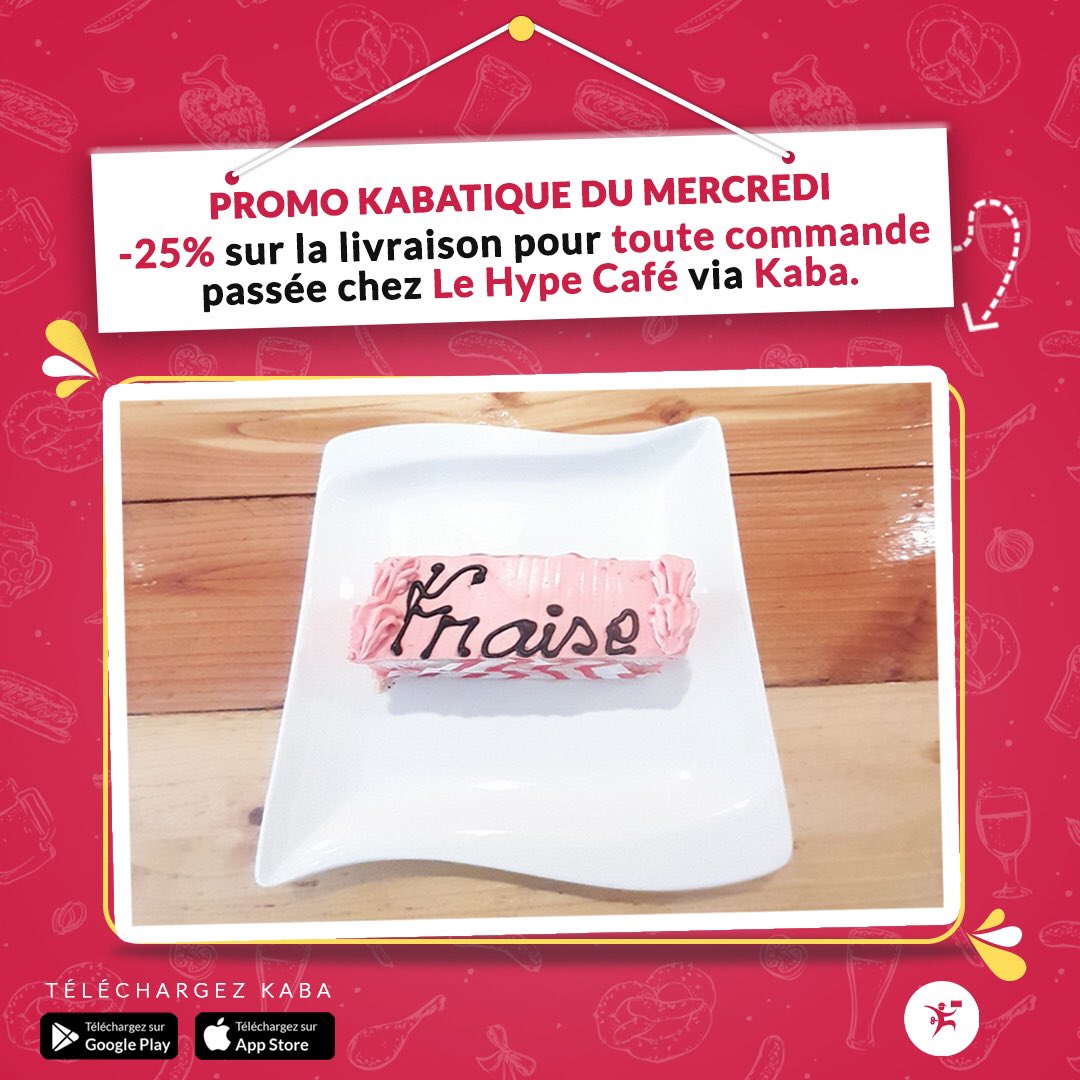 kabadelivery's tweet photo. 💥TOUS LES MERCREDIS💥, jusqu'au retour de Jésus, profite de 📌-25% sur les frais de livraison pour TOUTE commande passée chez @HypeLome l Le Hype Café Lomé et le Restaurant La Terrazza.
Alors, on te livre quoi?🍕🍰
#livraisonderepas #kabadelivery #tgtwittos #promokabatique https://t.co/LxsG1sqQTn