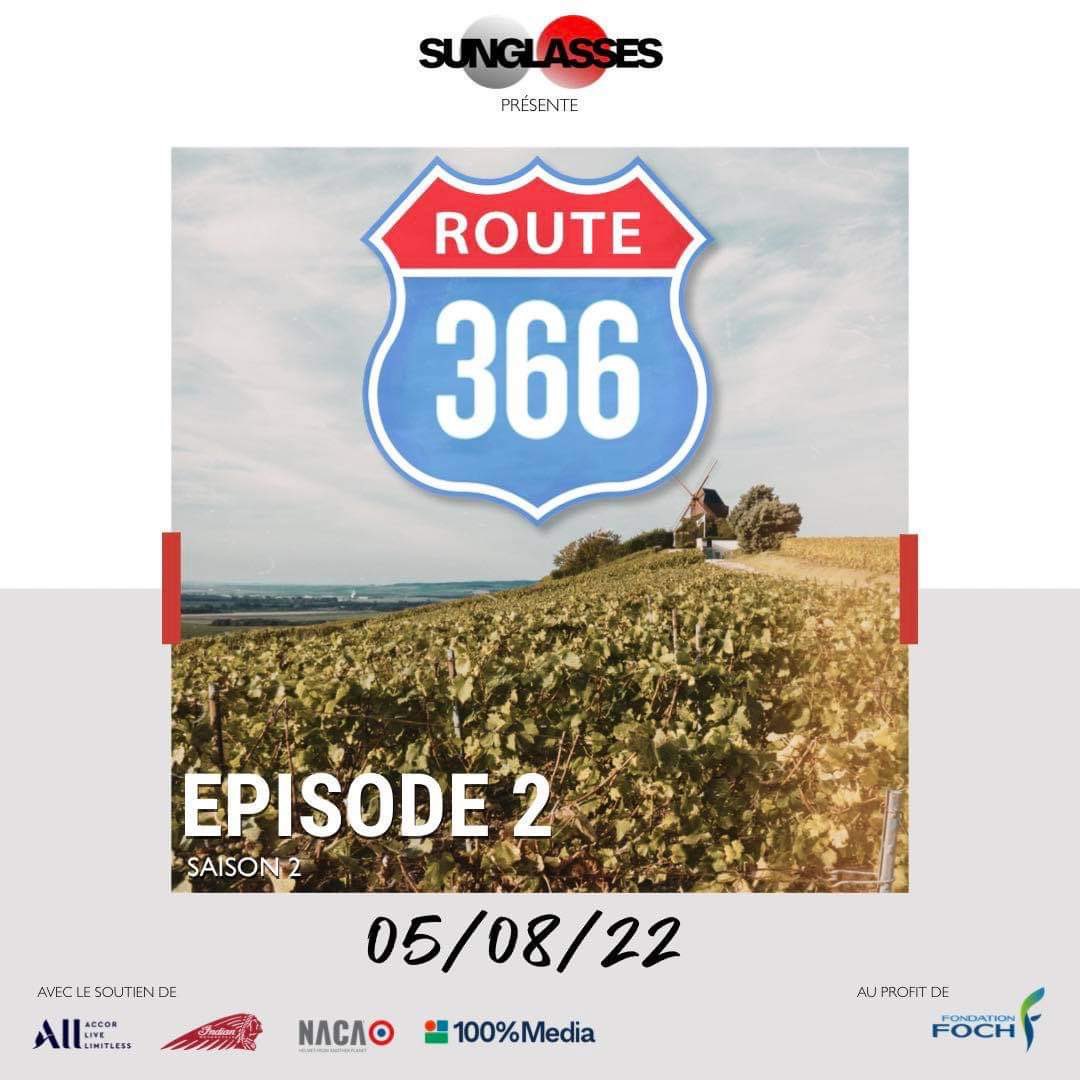 Route 366 - S2/Ep2 c’est vendredi! 🤘
Sur les routes de nos régions.
W/ 366 et le soutien de  <a href="/indianmotocycle/">Indian Motorcycle</a> <a href="/All/">ALL Accor</a> <a href="/Naca/">naca</a> &amp; 100%Media
Pour la <a href="/FondationFoch/">Fondation-Hôpital Foch #FochEvent</a>
Nos lectures : SudOuest.fr <a href="/Midilibre/">Midi Libre</a> <a href="/charentelibre/">Charente Libre</a> <a href="/lamarsweb/">La Marseillaise</a> 

Powered by <a href="/Sunglasses_fr/">Sunglasses</a> 😎