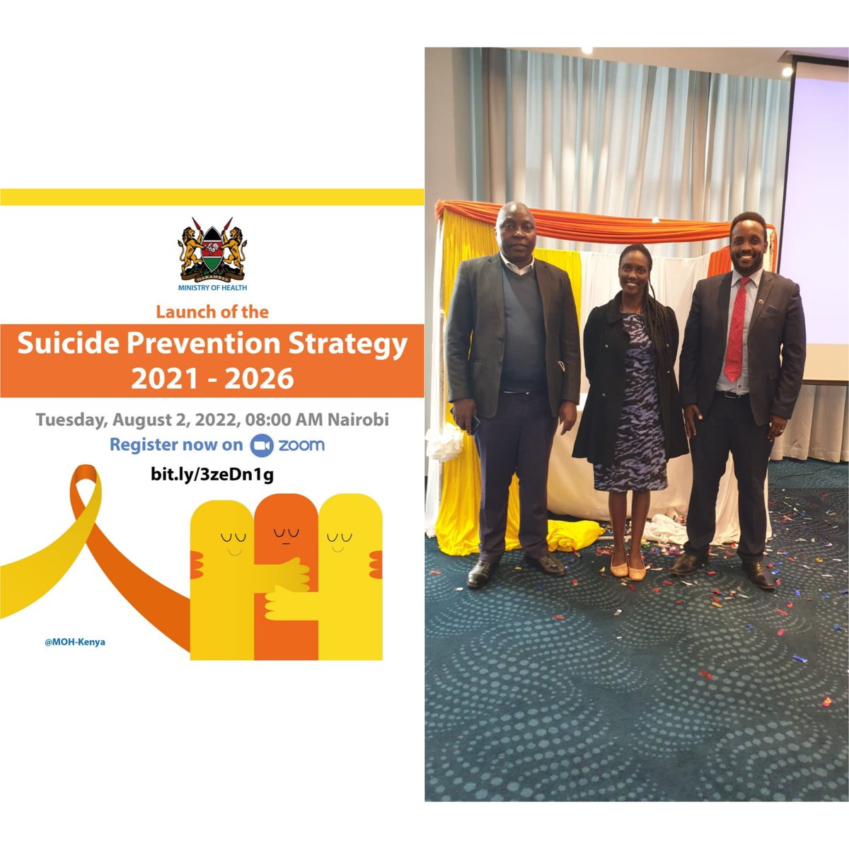 APHLYNE TURFY (@aphlyneturfy) on Twitter photo Finally!
I'm glad to be a part of these Milestones in Mental Health in Kenya.
#Mentalhealth
#SuicidePrevention
#MentalHealthMatters
Chairpersons From Left, KCPA(Kenya counselling and Psychological Association, MPAK <a href="/MedicalPsych_KE/">MEDICAL PSYCHOLOGISTS ASSOCIATION OF KENYA</a> and KPA (Kenya Psychological Associations) Finally!
I'm glad to be a part of these Milestones in Mental Health in Kenya.
#Mentalhealth
#SuicidePrevention
#MentalHealthMatters
Chairpersons From Left, KCPA(Kenya counselling and Psychological Association, MPAK <a href="/MedicalPsych_KE/">MEDICAL PSYCHOLOGISTS ASSOCIATION OF KENYA</a> and KPA (Kenya Psychological Associations)