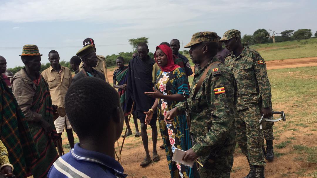 mkainerugaba's tweet photo. Our cooperation with the Karimojong warriors is getting better by the day. This is our commander in Kotido, Maj.Kafureka, yesterday engaging warriors and convincing them to work with us. Thank you for the support our LC V Chairman for Kotido District, 'Kacheri Boy.' https://t.co/gr5iimeCkq