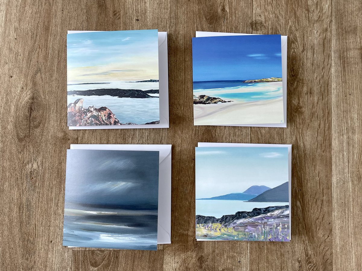 FrontRoomGllry's tweet photo. Okay, we might be a bit biased.. Still, if you are on #holiday or planning to visit friends, can you think of anything better than Karlyn Marshall's #cards which beautifully embody #Scotland's #seascapes? Send or give them away to your far-away loved ones.🥰
#artintheheartoftown https://t.co/KnjZc1y9BZ