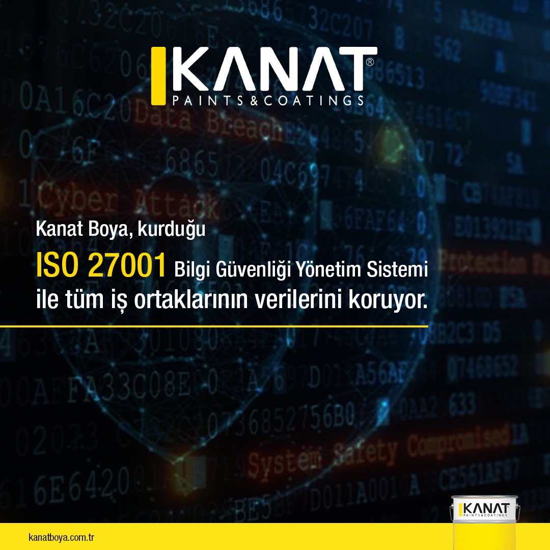 Kanat Boya kurmuş olduğu, ISO 27001 Bilgi Güvenliği Yönetim Sistemi ile faaliyetlerinden etkilenen tüm tarafların bilgilerini korumakta ve iş süreçlerinin sürekliliğini sağlamak için gerekli altyapıyı sağlamaktadır.

#kanatboya #sertifikasyon #İSO27001 #işgüvenliği