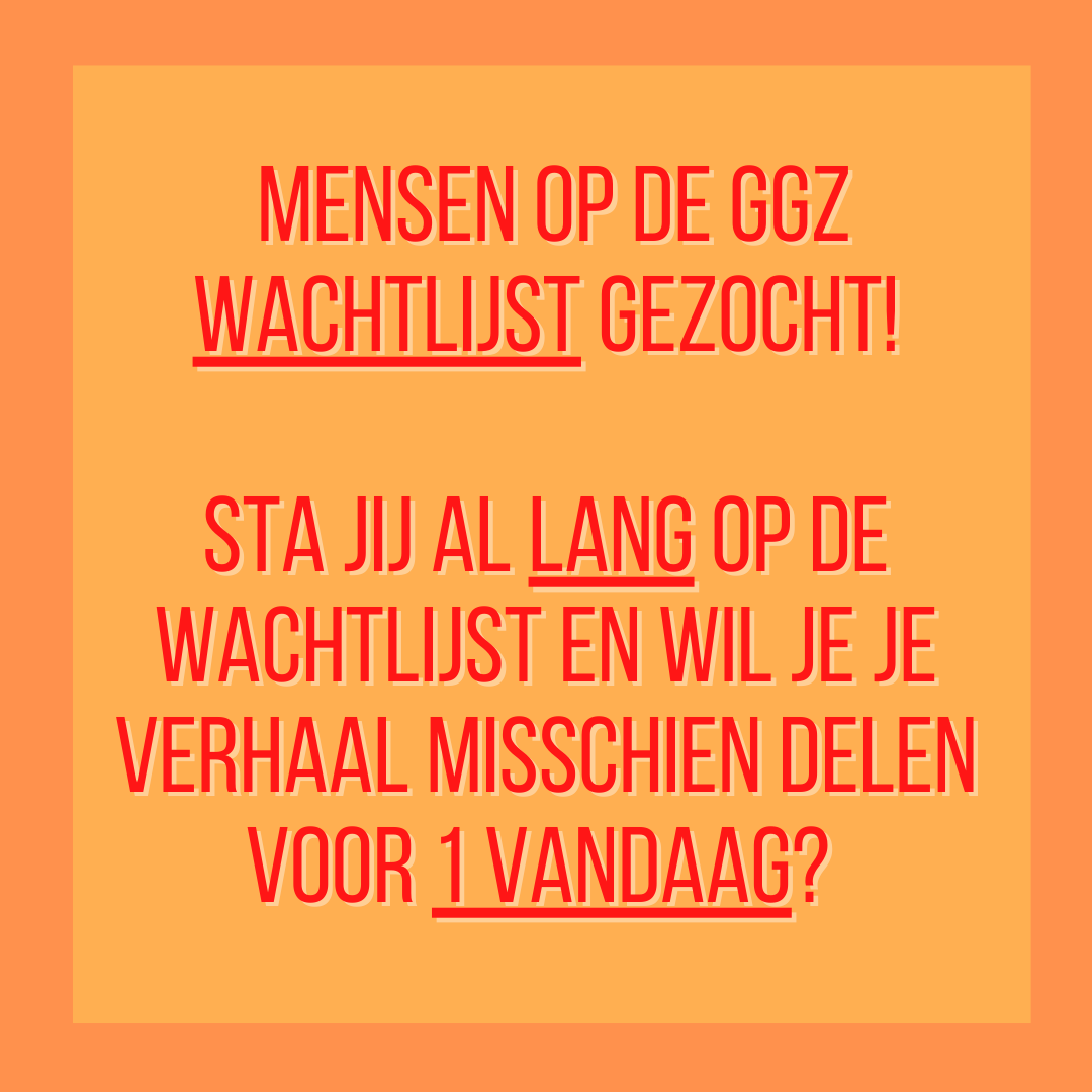 RedDeGGZ's tweet photo. Het televisieprogramma #EenVandaag is op zoek naar mensen die al lang wachten op hulp binnen de GGZ. Zij zijn bezig met een uitgebreide reportage over de problematiek van de wachtlijsten binnen de GGZ. Zij zijn op zoek naar ervaringsdeskundigen, die al heel lang wachten (1/2) https://t.co/OXA0TCpWtK