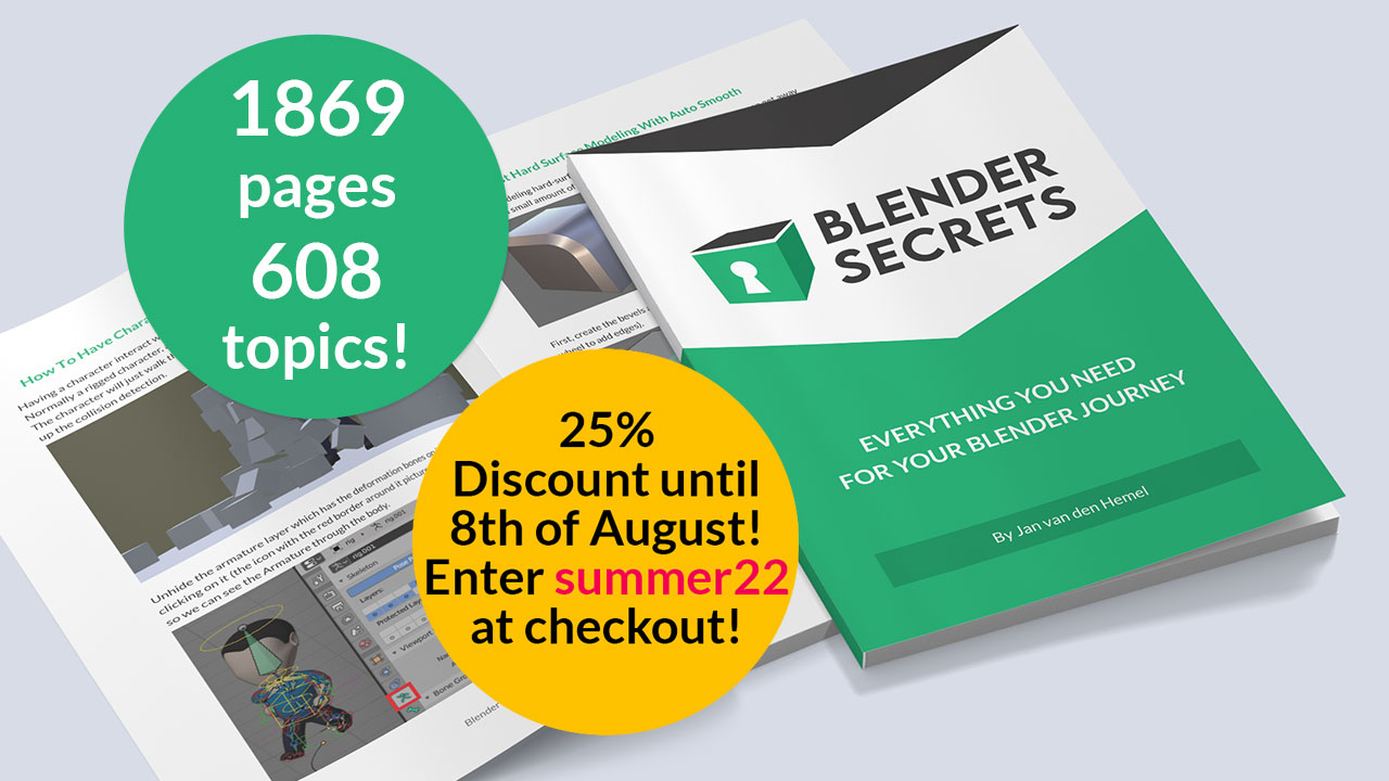 vindruer Paine Gillic Forhåbentlig Jan van den Hemel on Twitter: "This year I'm doing a summer sale of the  Blender Secrets e-book. You can get 25% discount with the discount code  "summer22" on Gumroad. Same discount