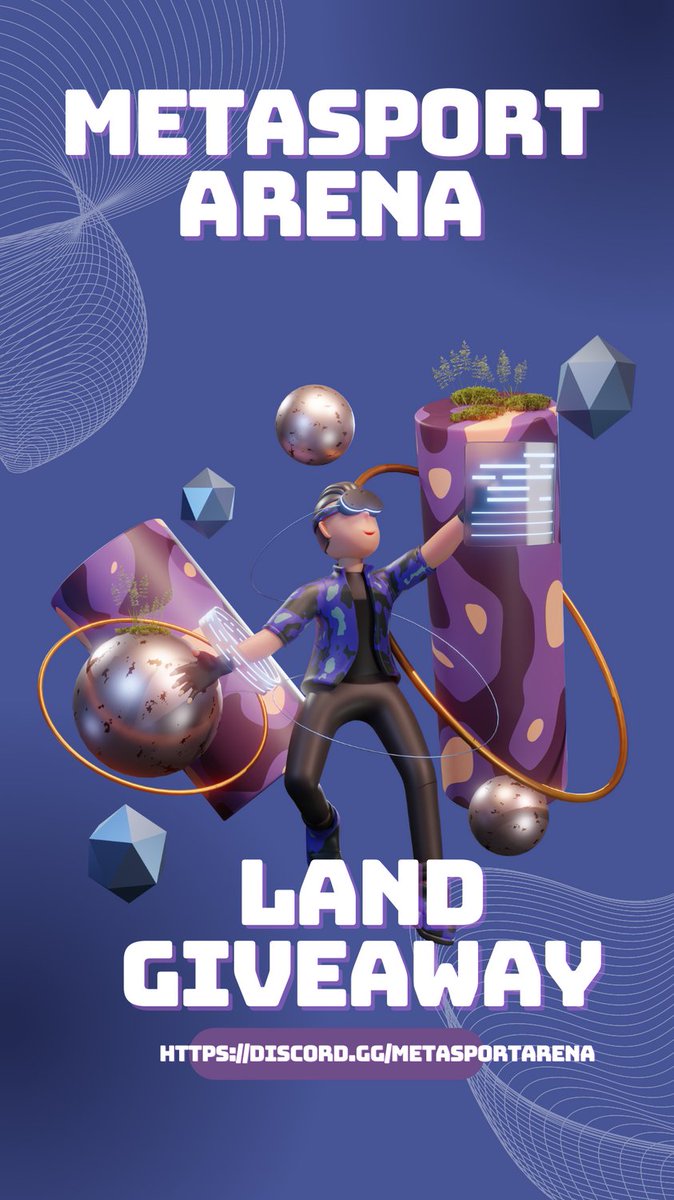 MetaSportArena's tweet photo. Hey everyone, Metasport Arena is still giving some lands away, don't forget to come and claim yours. 3 simple steps to do
1️⃣ follow us on Twitter @MetaSportArena
2️⃣ join us on discord https://t.co/JiW2h08n1P
3️⃣ sign our whitelist https://t.co/xwW2XrmKae

#VR #nft #nftcommunity https://t.co/KSGnnXKRB6