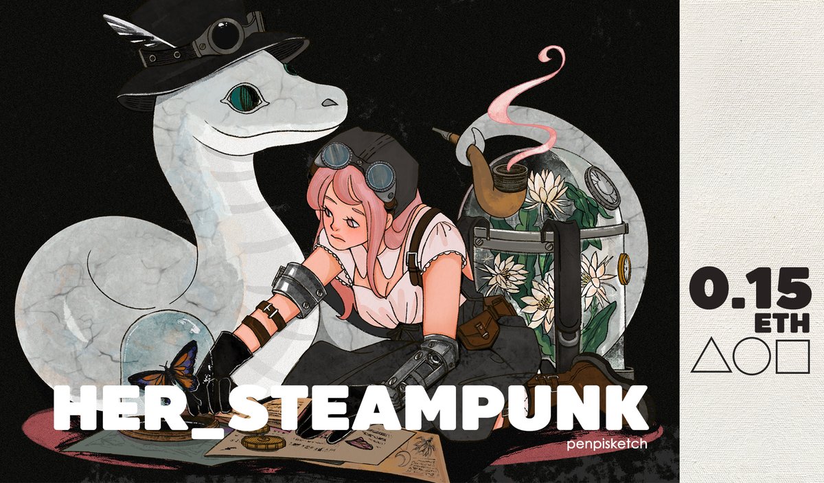 HER_STEAMPUNK 🦋explorer at night🌙
Reserve 0.15 ETH
foundation.app/@Penpisketch/h…

#NFTCommunity #nftcollector #nftart #NFTThaicommunity #Foundation 
#NFTTHAILAND #NFTcollections #steampunk #NFTartist #anime