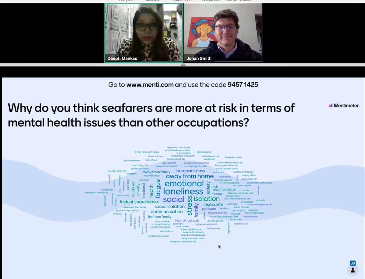 SailorsSociety's tweet photo. Why do you think seafarers are more at risk of mental health issues? The 1600 cadets at @SailorsSociety  Wellness at Sea Maritime Schools' Conference India have their own thoughts - shared through this interactive poll. @InmarsatGlobal @Fleet_stories @UKPandI https://t.co/fxdaCDkoZN