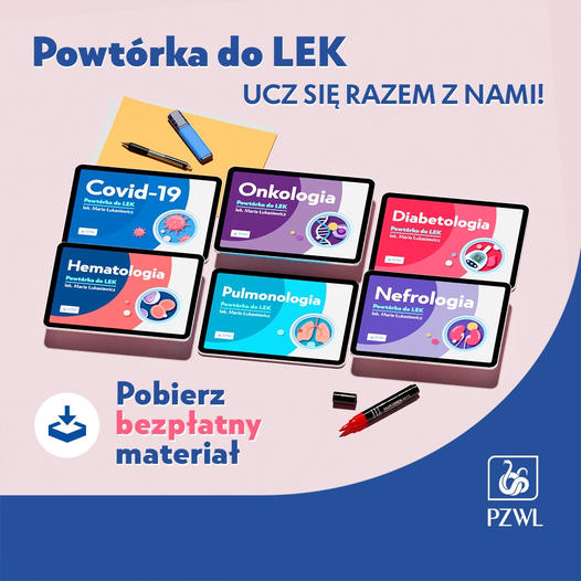 PZWLwydawnictwo's tweet photo. ⏰ Lekarski Egzamin Końcowy coraz bliżej! Powtórz materiał z #PZWL i dostań się na wymarzoną specjalizację 🩺
📌 Wejdź na stronę, wypełnij formularz i otrzymaj zupełnie za darmo wybrane przez siebie materiały
👉 https://t.co/aNE0Wmp162 https://t.co/EvJkIysgru