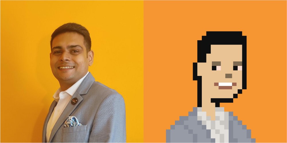 pushkaraj7's tweet photo. Excited to announce the unveiling of the first-ever People &amp; Work Crypto Punk NFT Avatar series at this year's @PeopleMatters2 #TechHRIn. We welcome our community to experiment &amp; learn with emerging tech.

Excited to share my own #avatar! 
#TechHRPunks #CryptoPunks #FutureofWork https://t.co/k7TpShBD0I