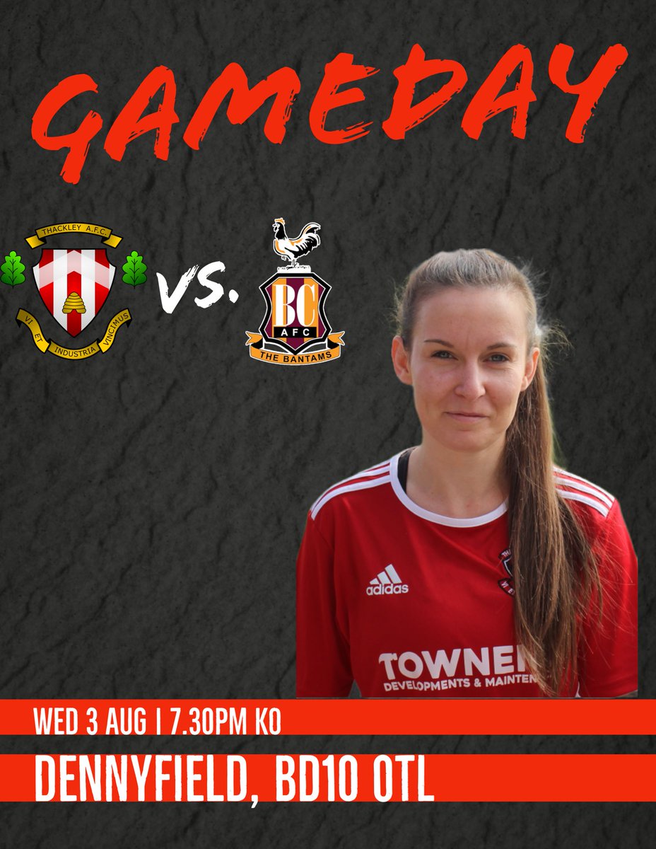 GAME DAY | after the excitement of the #Lionesses this weekend, why not come down and support the #Dennygirls this evening as we continue pre season?

🏆 | Friendly
🆚 | <a href="/bcafc_women/">Bradford City AFC Women</a> u21/u23
📍 | Dennyfield, BD10 0TL
⏱️ | 7.30pm KO
🎟 | FREE

#ThackleyAFC 🔴⚪️⚽️