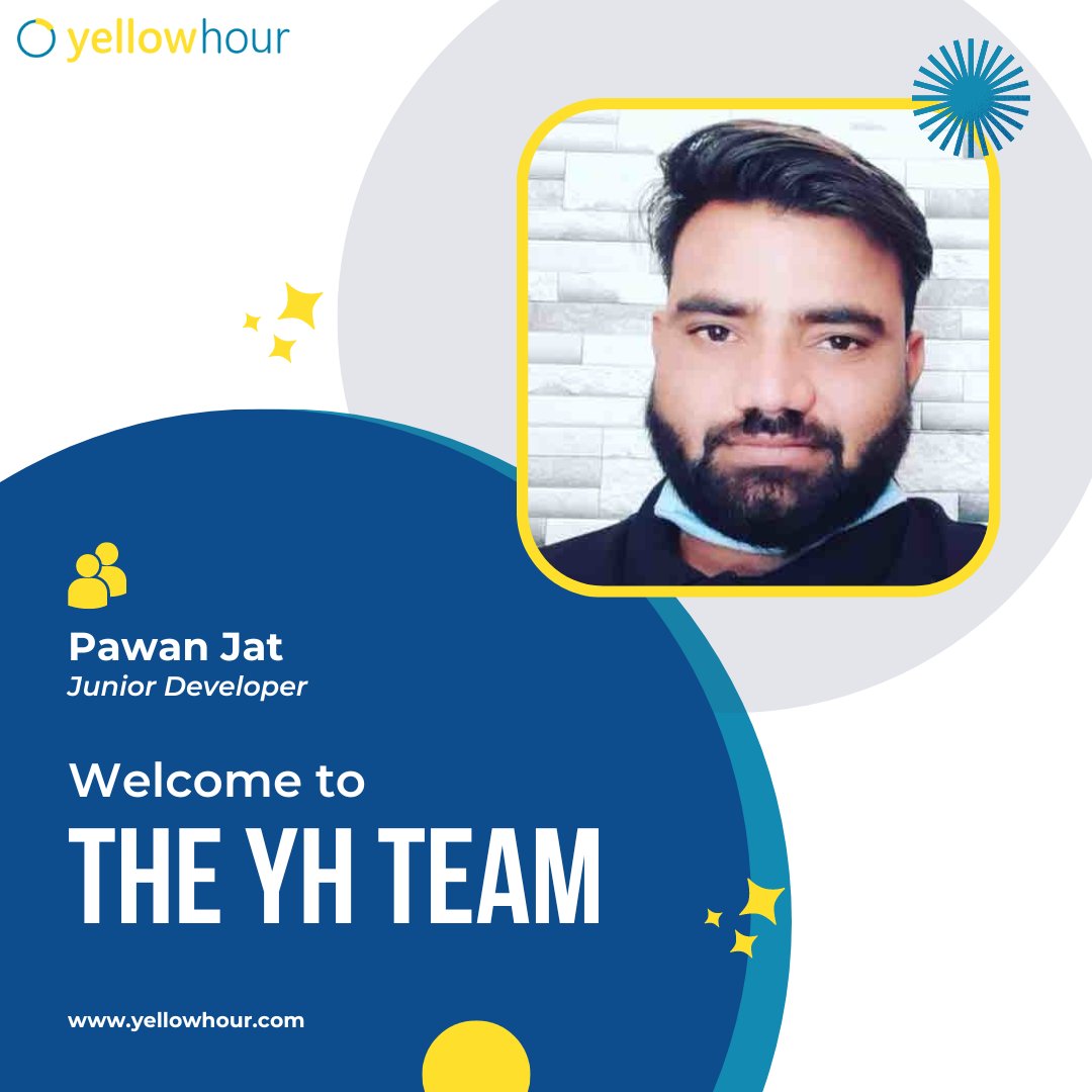 HourYellow's tweet photo. "Congratulations Pawan Jat on being part of Yellow Hour! The whole company welcomes you with open hearts. We look forward to a successful journey with you!"
#welcomeaboard #newjoinee #employee #designation #employementtype #developer #softwaredeveloperjobs #remotejob #remotework https://t.co/fLdMYwYR7R