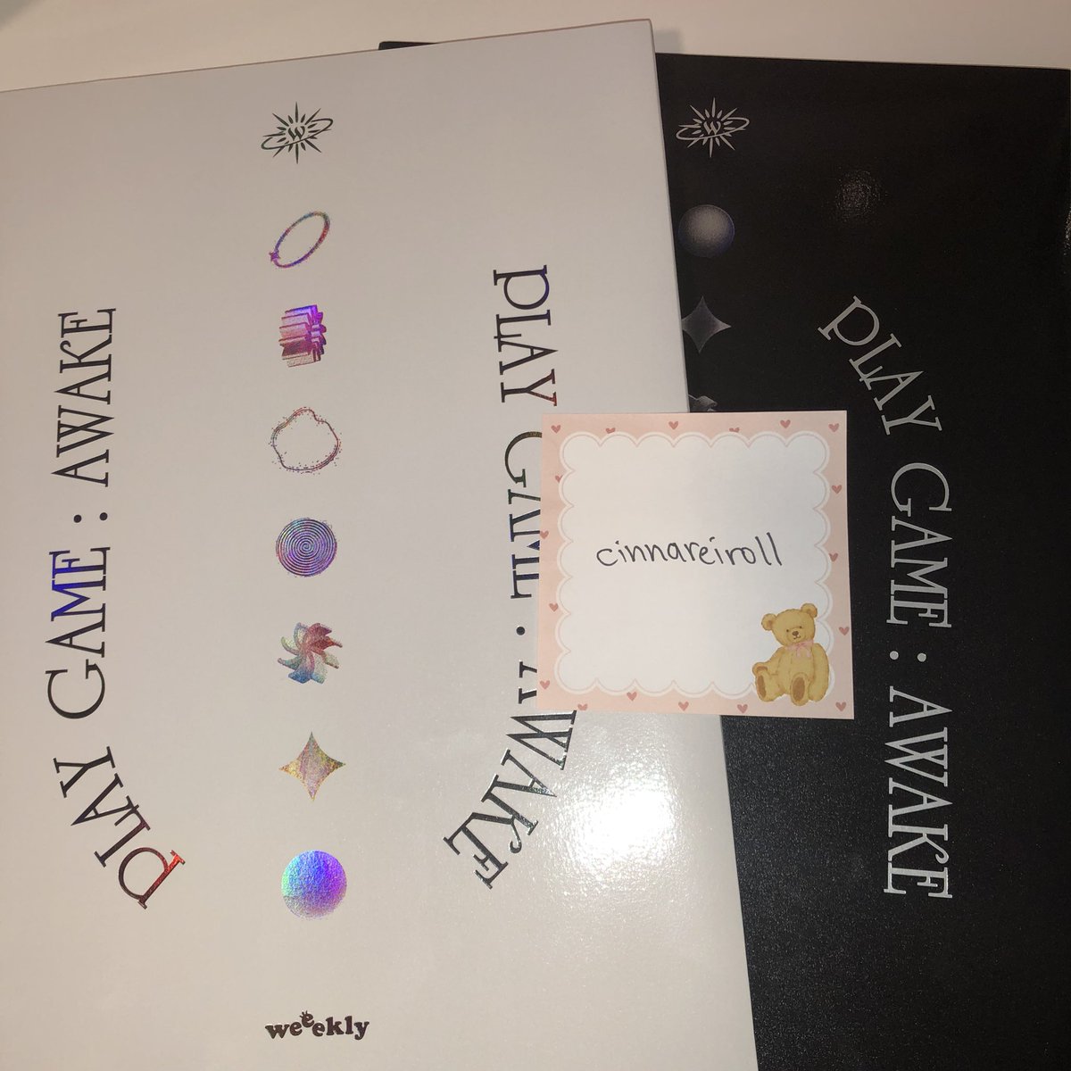 wts official weeekly play game: awake albums

• $12 usd each + shipping
• $22 usd for both + shipping
- all inclusions included including first press (RANDOM)

loc: canada, selling: can &amp; usa only, maybe ww pls dm)

— <a href="/ggsellandtrade/">girl group sell & trade</a> <a href="/kpopthriftshop/">Kpop Buy, Sell, and Trade</a> <a href="/weeeklytrade/">weeekly trade & sales</a>