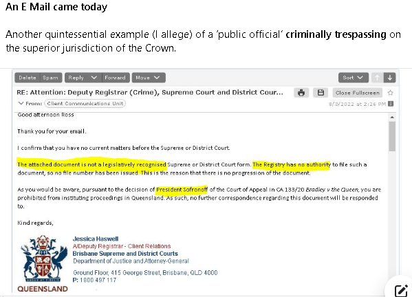 Interconnector's tweet image. PLEASE TAKE NOTICE - Hon Minister in &apos;the services of the Crown&apos; @ShannonFentiman...You have a DUTY, at law.

Speak with your new S-G barrister Gim Del Villar, a QC.

facebook.com/groups/2384566…