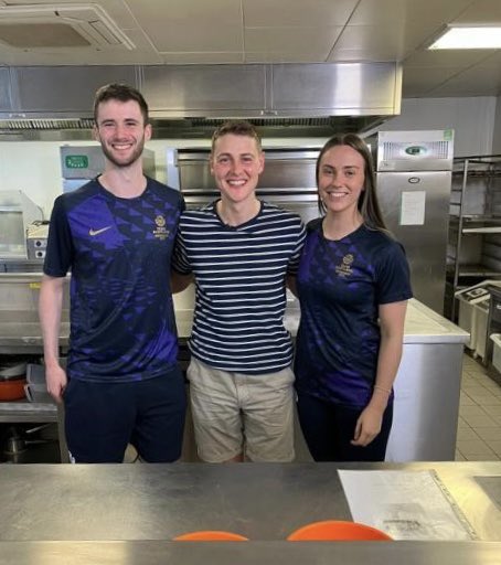BADMINTON X BAKE OFF 🏸🎂 #B2022

After perfecting their baking skills during lockdown, <a href="/adam_Hall1996/">Adam Hall</a> and <a href="/eleanorodonell/">Eleanor O'Donnell</a> were delighted to meet #GBBO champ Peter Sawkins in Birmingham!

Keep up to date with today’s results👇
bit.ly/3ORCGkp

<a href="/Team_Scotland/">Team Scotland</a> #oneteam