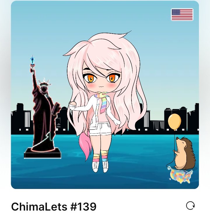🏆 1 ChiMaLets with USA back
ChiMaLets giveaway, for those who live in USA, it's your time to get this cutest girl with ur country backs! 
Chimalets still available to mint for 0.5 matic, minting link bit.ly/3z79Bvu
#chibi
<a href="/KeniaRutishaus1/">Kamy #WAGMI #GALs</a> 
<a href="/BilawanDodo/">Letlet12</a> 
<a href="/pi_ghter/">pike</a> 
24hrs