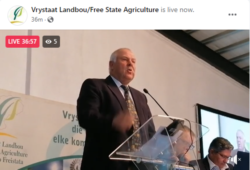 jack_armour's tweet photo. “Primary role of state is to ensure a safe environment for its citizens to develop and do do business” – Francois Wilken, President FSA #VLKongres2022 Now live https://t.co/Q6r91Zlm9q
@vslandbou @AgriSA1904 @FarmersWeeklySA @landbou https://t.co/VMA1HICNX7