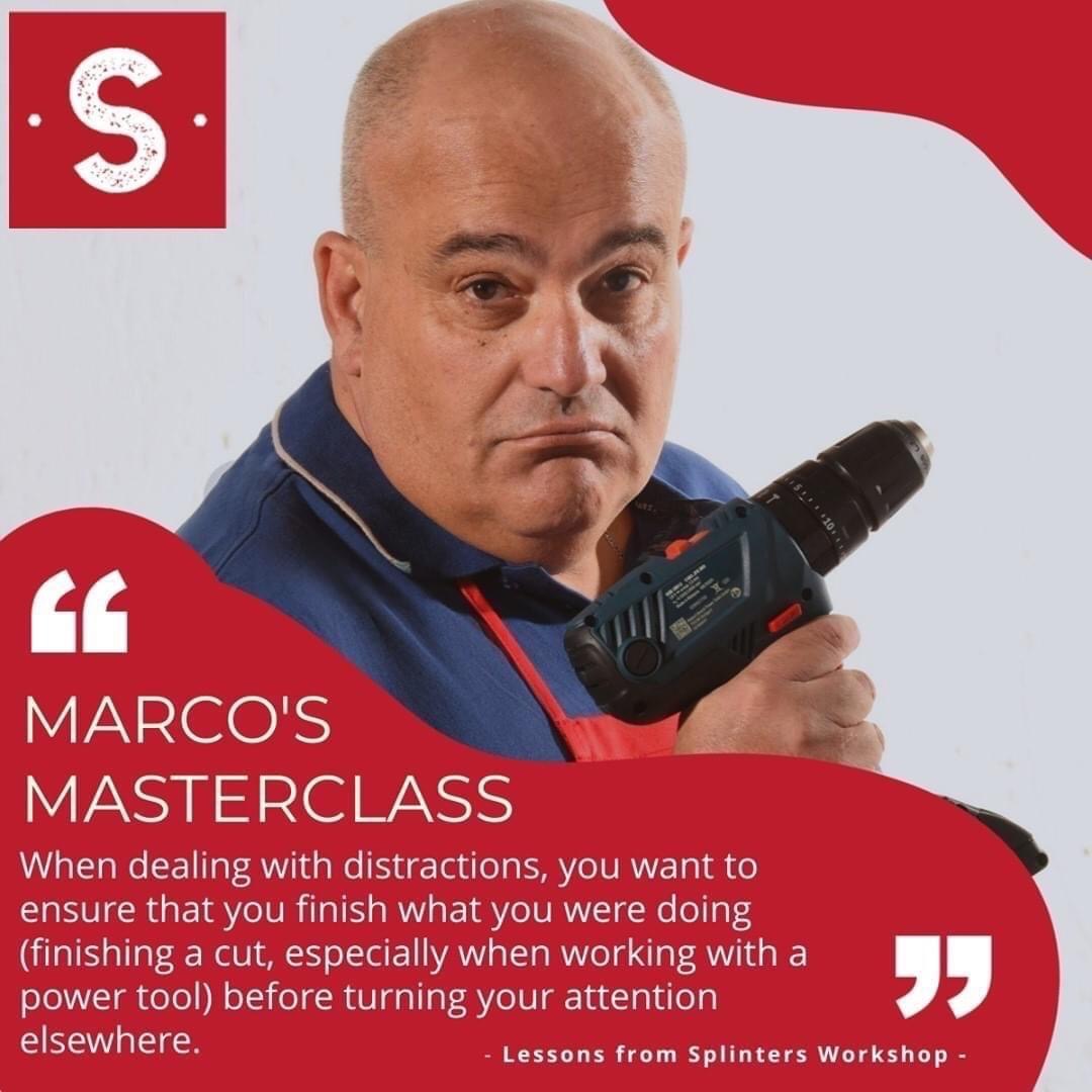 SplintersSA's tweet photo. #MarcosMasterclass: Lessons from #SplintersWorkshopSA’s very own in-house tool 🛠 maestro, Marco!

Learn more about us here: https://t.co/mfbqwSxGqO

Follow us for more #tips from our ⚒️ maverick!

#DIY #MakeIt #Hobbyists #TeamBuilding #Tools #TipsFromMarco #Workshop #Jhb #Joburg https://t.co/z5KXZ1apDV