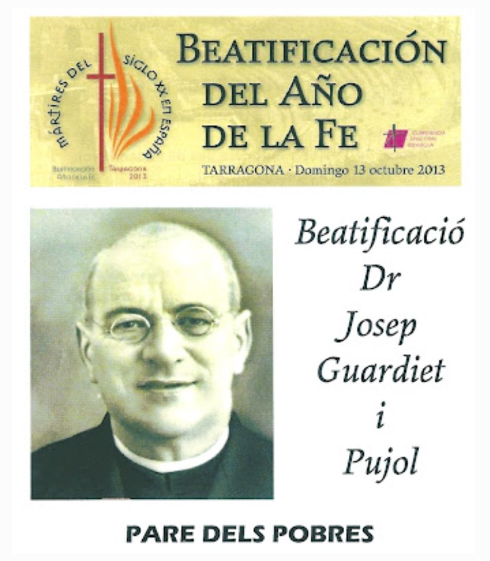 Beat_Guardiet's tweet photo. "No he fet mal a ningú i no tinc por". Amb aquestes paraules el Beat Guardiet disuadia els qui volien que marxés de Rubí en iniciar-se la revolta dels milicians. Ell, segur de la seva obligació amb la feligresia, es quedà. Avui recordem aquests fets de fa 86 anys. https://t.co/Gi2PT2J1MB