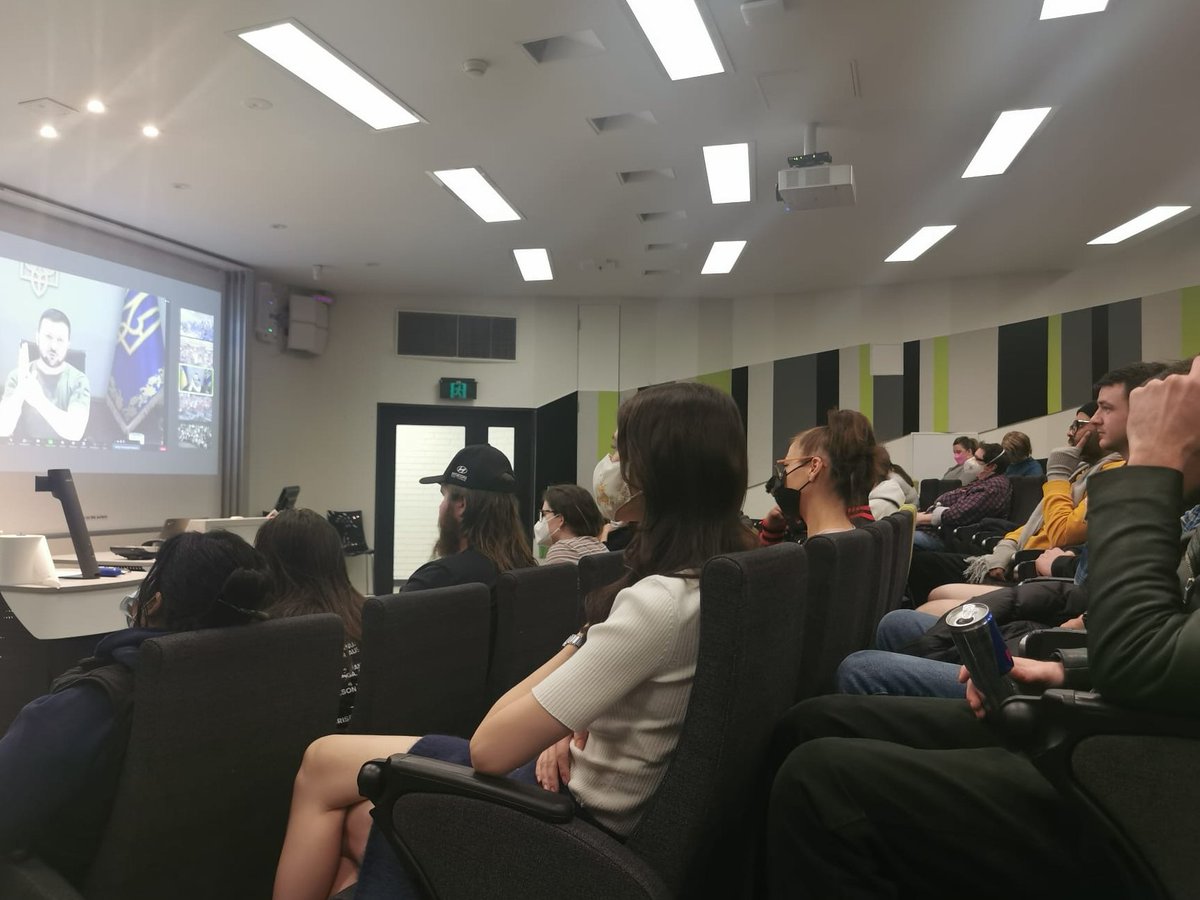 President Zelenskyy: "We've all seen horror movies. I never thought that the reality in Ukraine would be scarier than most movies" #UnisWithUKR