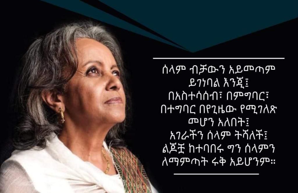 ሰላም ብቻውን አይመጣም ይገነባል እንጂ፤ በአስተሳሰብ ፤ በምግባር፤ በተግባር በየጊዜው የሚገለፅ መሆን አለበት፤ አገራችን ሰላም ትሻለች፤ ልጆቿ ከተባበሩ ግን ሰላምን ለማምጣት ሩቅ አይሆንም።