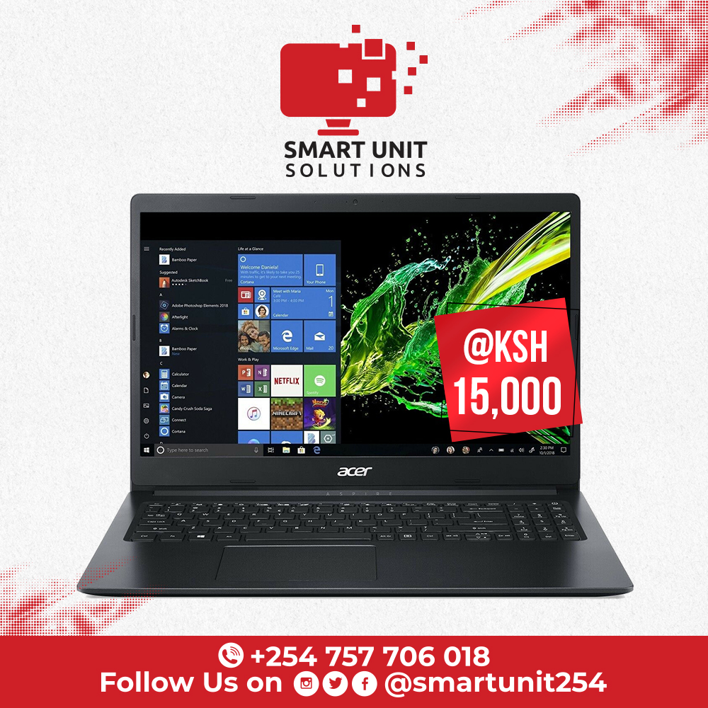 smartunit254's tweet photo. Acer Aspire One π»
--------------------
Display. Size. 14.00-inch
Processor. Intel Celeron Dual Core 5005U
Memory. RAM. 4GB
Hard disk. 32GB
Web Camera. 1.3-megapixel
--------------------
#smartunit
#laptop
#Acer
#AspireOne https://t.co/2CDgghMoRo