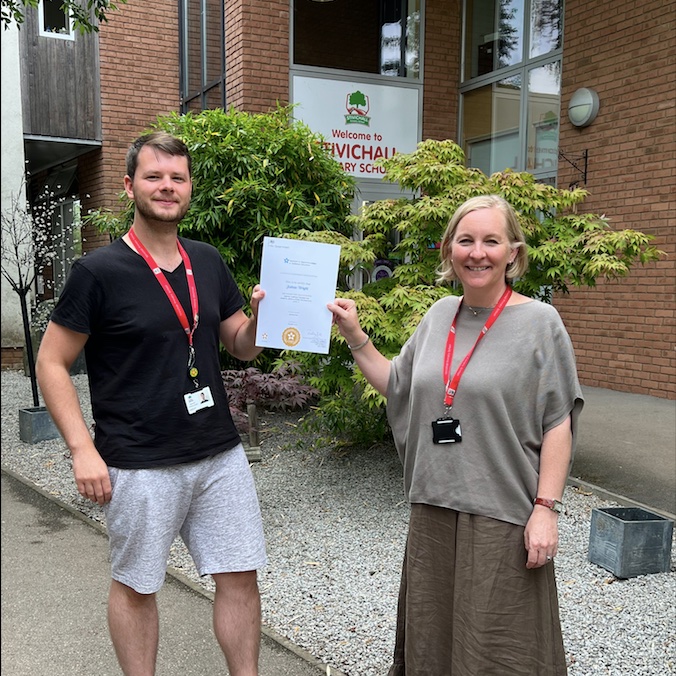 PrimaryGoalLtd's tweet photo. We are so proud of Josh Wright, he was awarded a distinction in his Digital Support Technician apprenticeship, our first in this new #apprenticeship. 
He's done some amazing work 
@stivichallps

Read more: https://t.co/WEE8d3br5E
#EdTech #ITApprentice #Coventry #CovHour https://t.co/QdeoPIoJqV