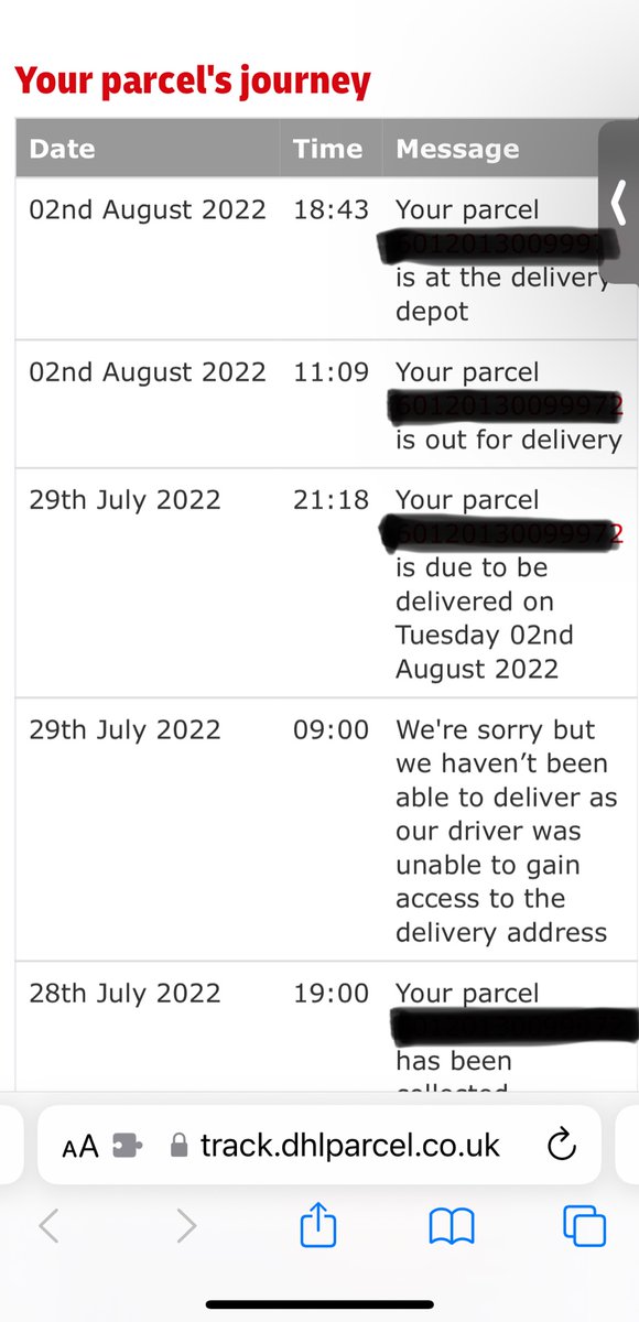 avovsya's tweet photo. @dhlexpressuk are you a delivery company or “attempted delivery” company? 3rd day in a row I’m getting “your parcel will be delivered today”, stay at home and in the evening I see that my parcel is at delivery depot. No delivery actually attempted https://t.co/rqKm2wbPkQ