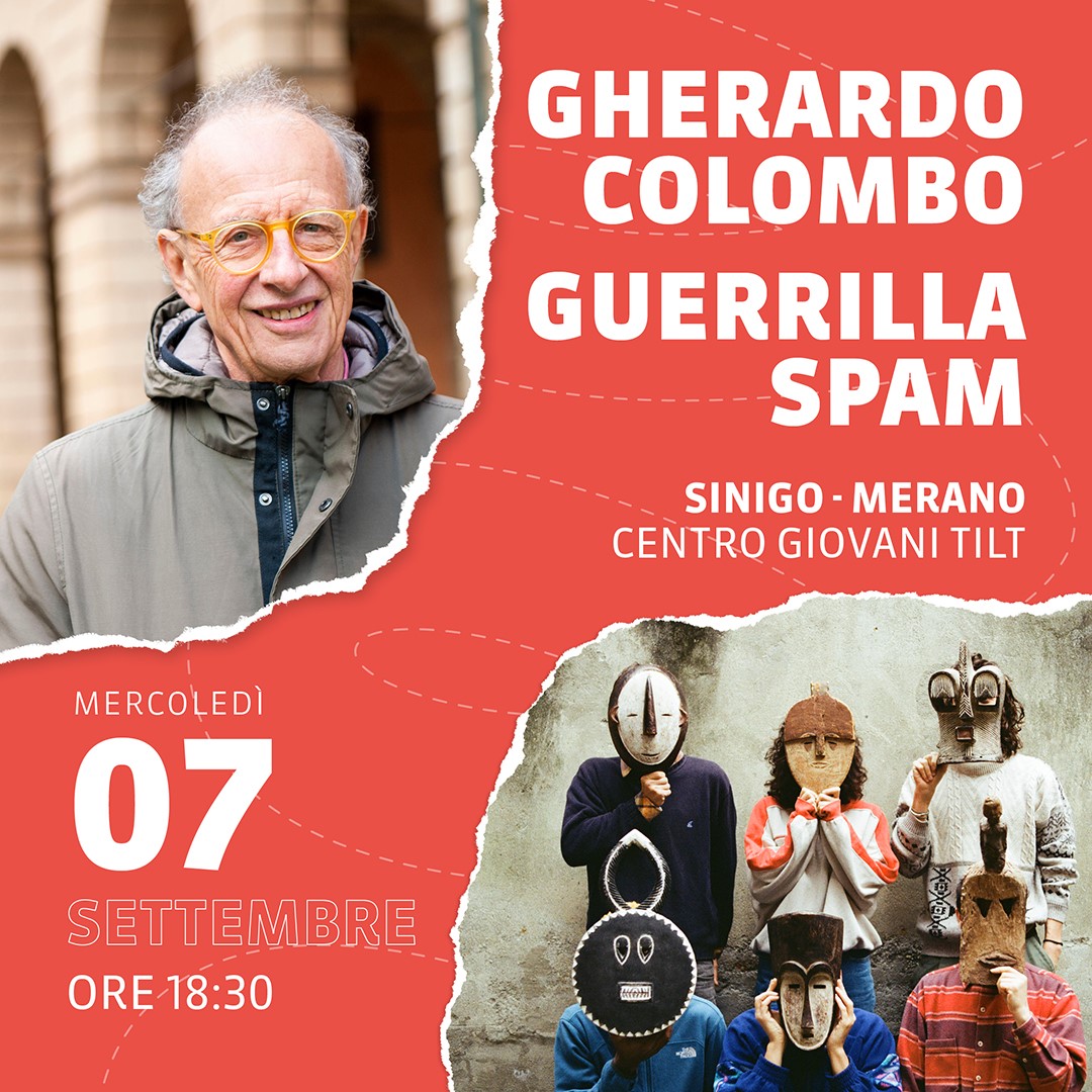 Il 7 settembre Guerrilla Spam e Gherardo Colombo saranno ospiti al Centro Giovani Tilt di Sinigo per parlare di #streetart e impegno civile.

🔴Scopri gli eventi della Rassegna Generazioni:
generazioni.online/it/rassegna/ra…