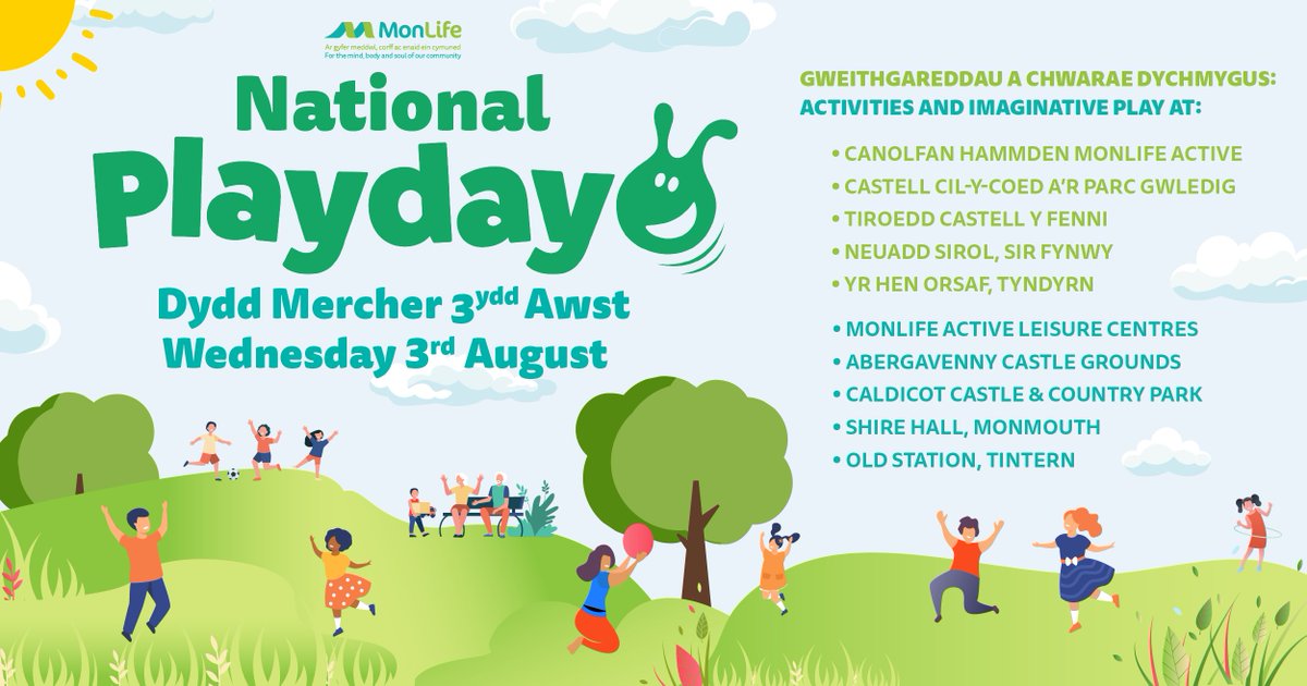 Mon_Active's tweet photo. 🥳 Heddiw mae'n Ddiwrnod Chwarae cenedlaethol ac i ddathlu rydym yn cynnig 50% oddi ar ein pris mynediad yn yr Uwch Ganolfan Chwarae yng Nghanolfan Hamdden Trefynwy.
https://t.co/F5LAb4SoUO https://t.co/NpCpWfDzDi