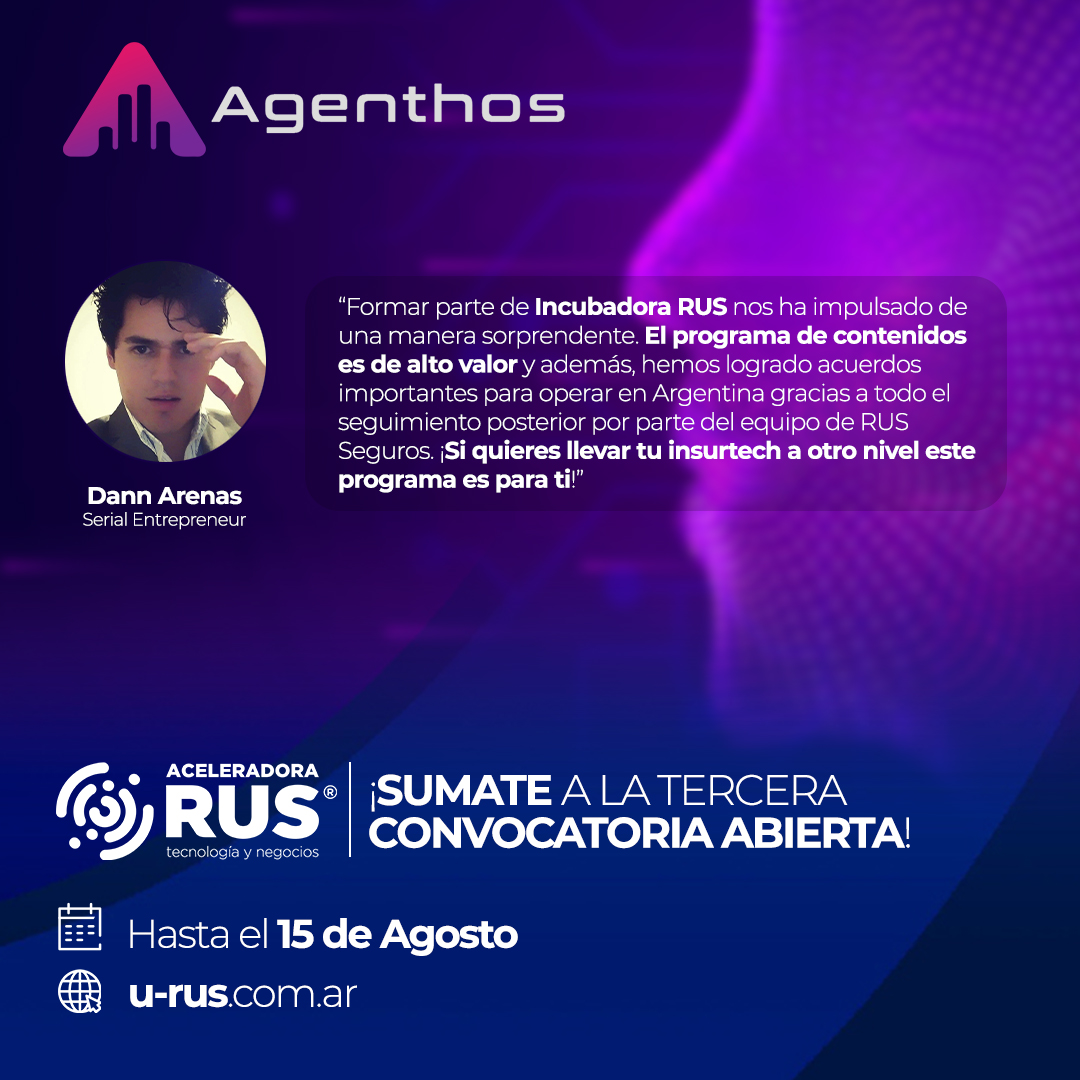 InsurtechComHub's tweet photo. ¿Tienes dudas de si participar en la 3ª convocatoria de la Aceleradora Rus? Aquí la opinión de @AgenthosBrokers de la 2ª edición. ¡Convocatoria abierta hasta el 15 de agosto! https://t.co/oXIGLeEvYl ¡Súmate a este programa impulsado por @ruseguros , #ICH y #DigitalInsuranceLatAm! https://t.co/mNyzp6rShl
