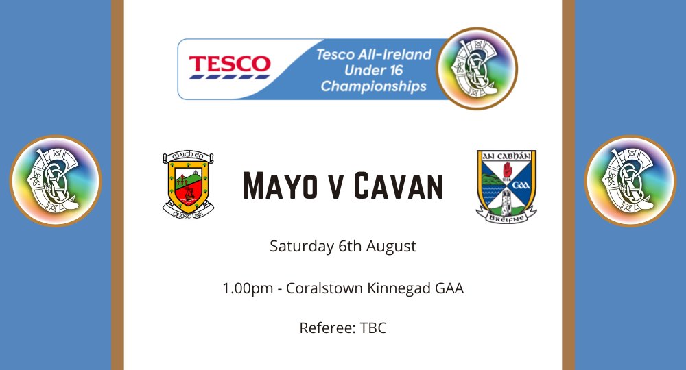 Official Mayo Camogie (@mayocamogie) on Twitter photo All roads lead to Kinnegad on Saturday when our U16 squad take on Cavan in the <a href="/TescoIrl/">Tesco Ireland</a> All-Ireland U16 D Championship Final. Get your tickets NOW! universe.com/embed2/events/… <a href="/thecontel/">Connaught Telegraph</a> <a href="/mayonewssport/">Mayo News - Sport</a> <a href="/MayoGAABlog/">Mayo GAA Blog</a> <a href="/WesternPeople/">Western People</a> <a href="/MayoAdvertSport/">Mayo Advertiser Sport</a> <a href="/ConnachtCamogie/">Connacht Camogie</a> All roads lead to Kinnegad on Saturday when our U16 squad take on Cavan in the <a href="/TescoIrl/">Tesco Ireland</a> All-Ireland U16 D Championship Final. Get your tickets NOW! universe.com/embed2/events/… <a href="/thecontel/">Connaught Telegraph</a> <a href="/mayonewssport/">Mayo News - Sport</a> <a href="/MayoGAABlog/">Mayo GAA Blog</a> <a href="/WesternPeople/">Western People</a> <a href="/MayoAdvertSport/">Mayo Advertiser Sport</a> <a href="/ConnachtCamogie/">Connacht Camogie</a>